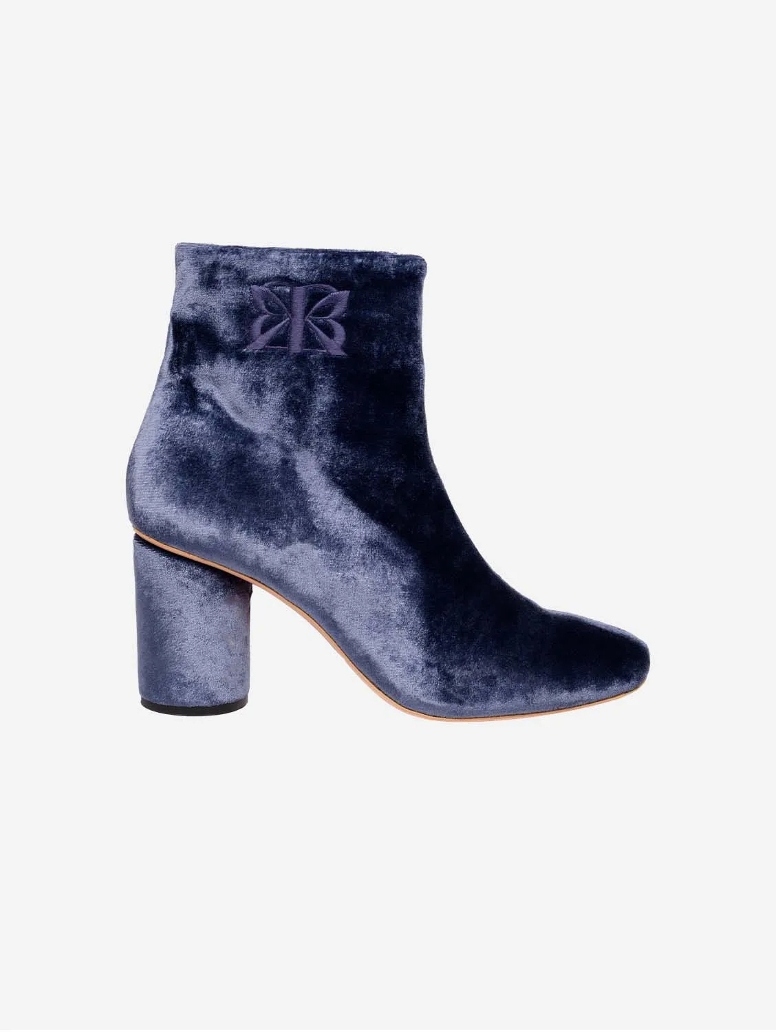 18h Expo à la Galerie Bottes à Talons Vegan Velvet | Bleu Indigo