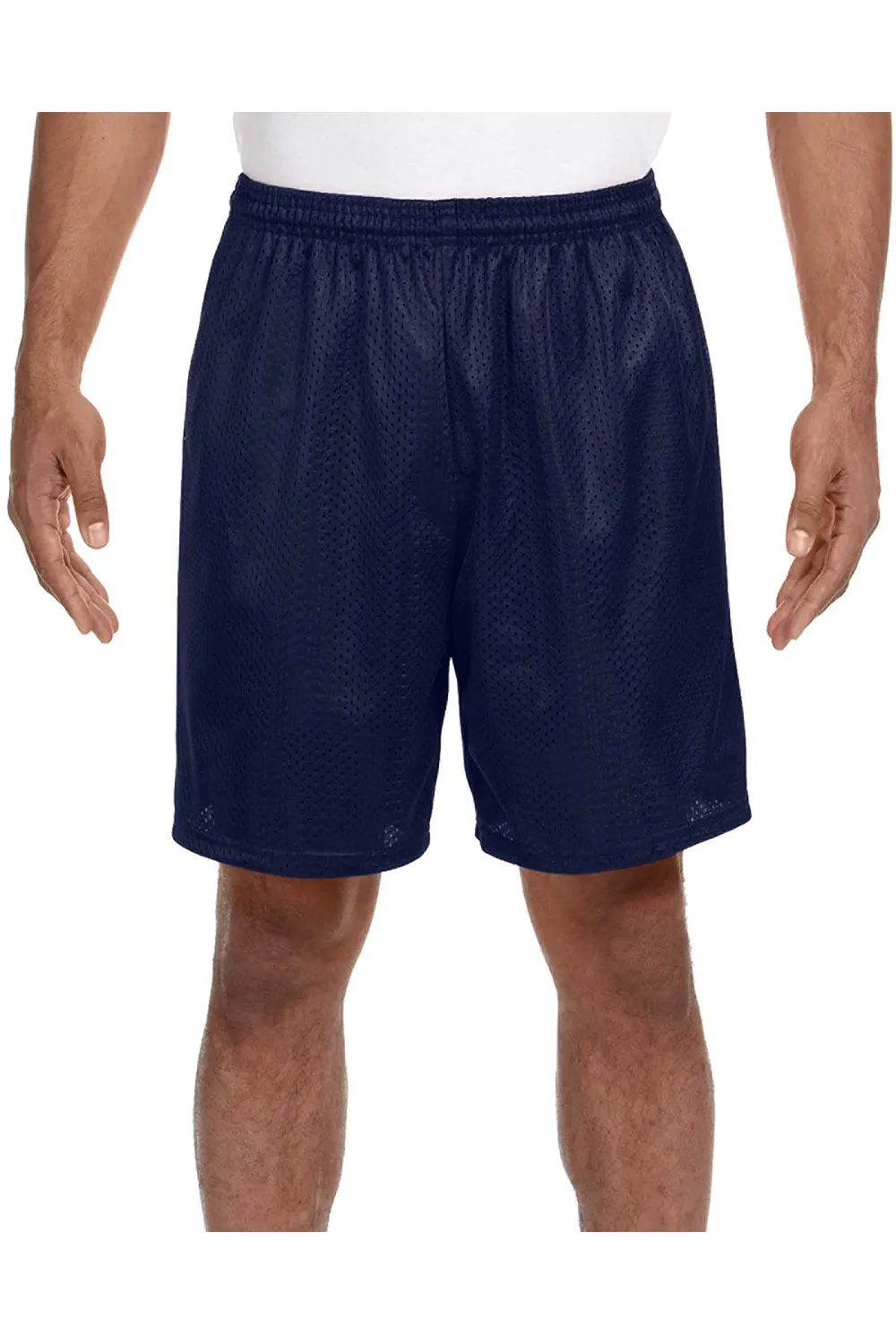 Short de sport pour homme A4 en mesh respirant - Bleu marine