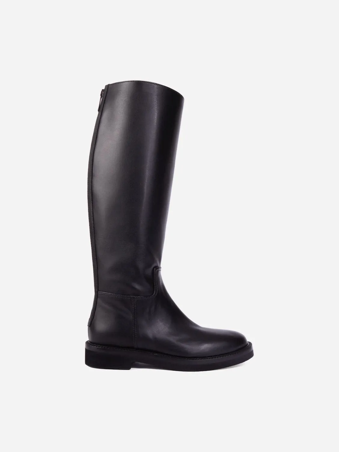 Bottes hautes en simili-cuir vegan Ada | Noir