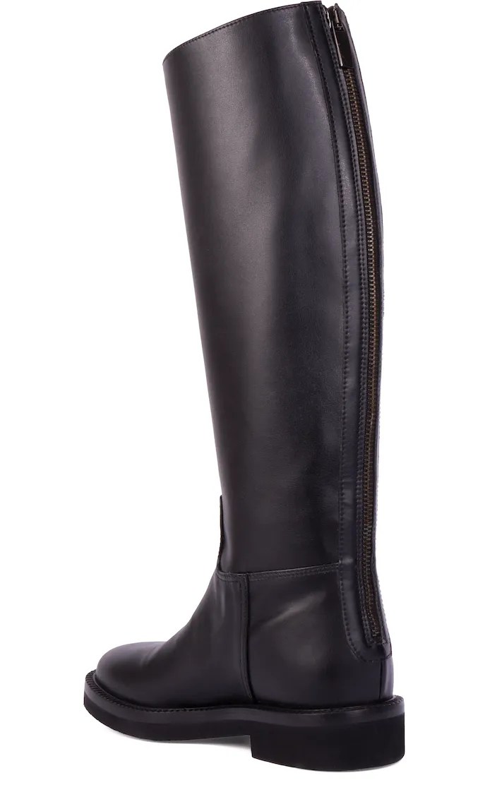 Bottes hautes en simili-cuir vegan Ada | Noir