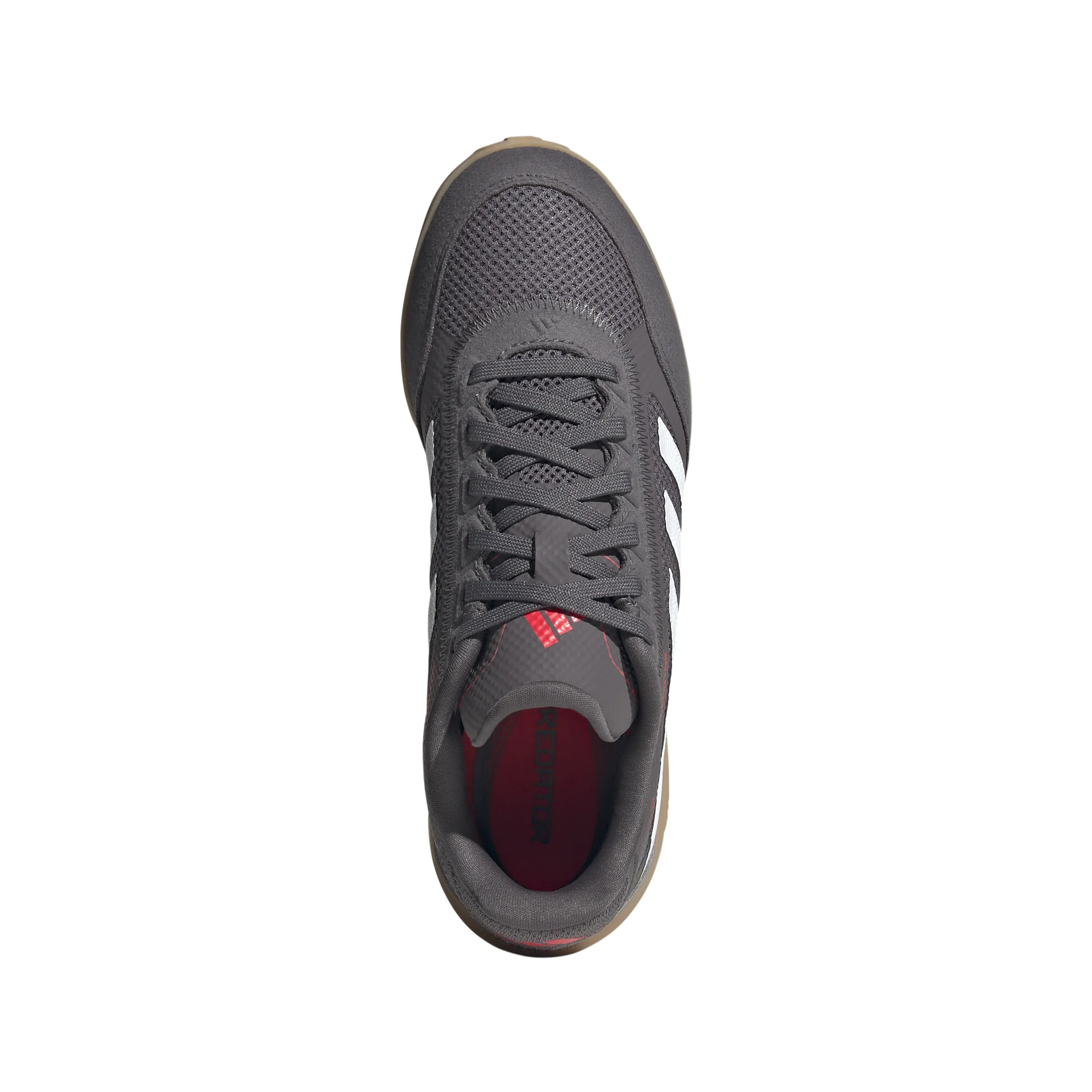 adidas Junior Predator League IN Chaussures de Football en Salle - gris strata/blanc ftwr/rouge lucide