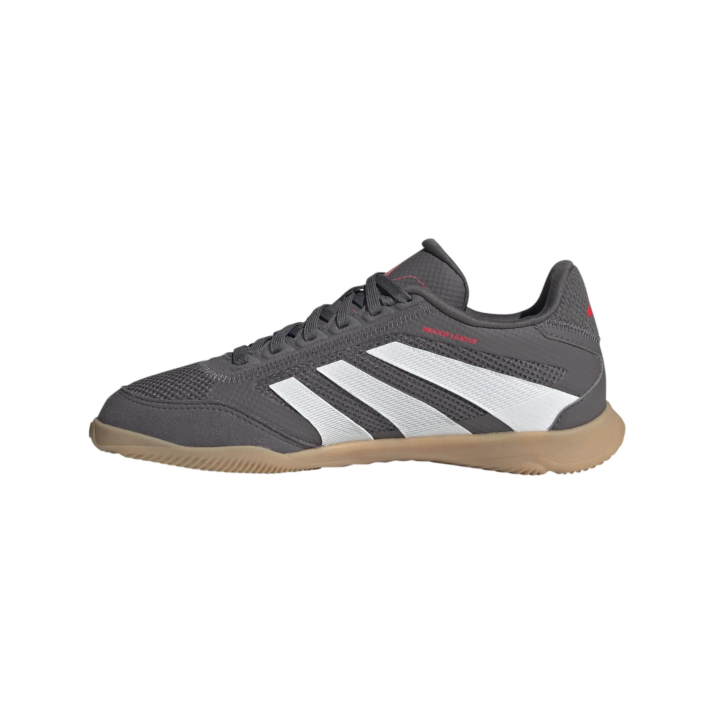adidas Junior Predator League IN Chaussures de Football en Salle - gris strata/blanc ftwr/rouge lucide