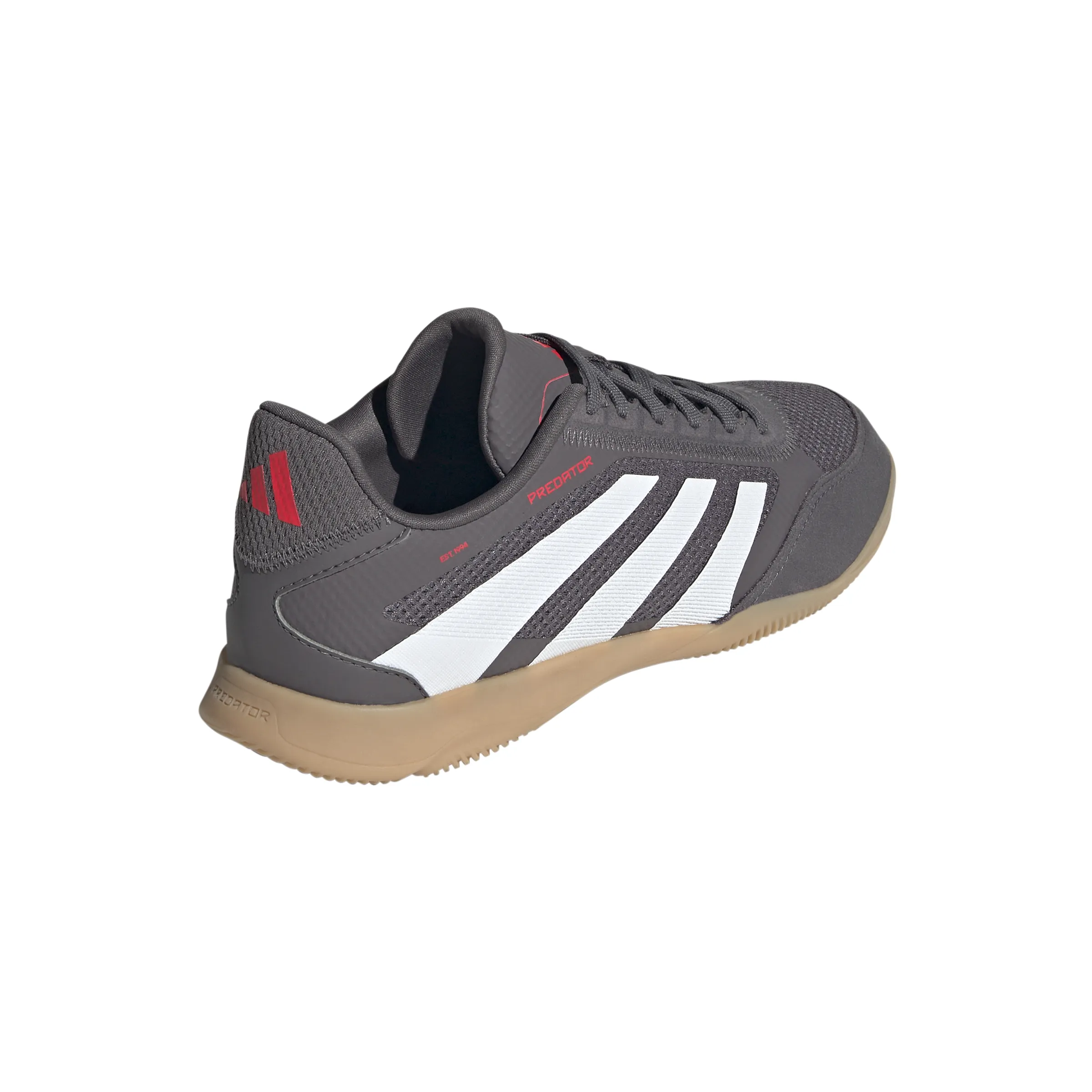 adidas Junior Predator League IN Chaussures de Football en Salle - gris strata/blanc ftwr/rouge lucide