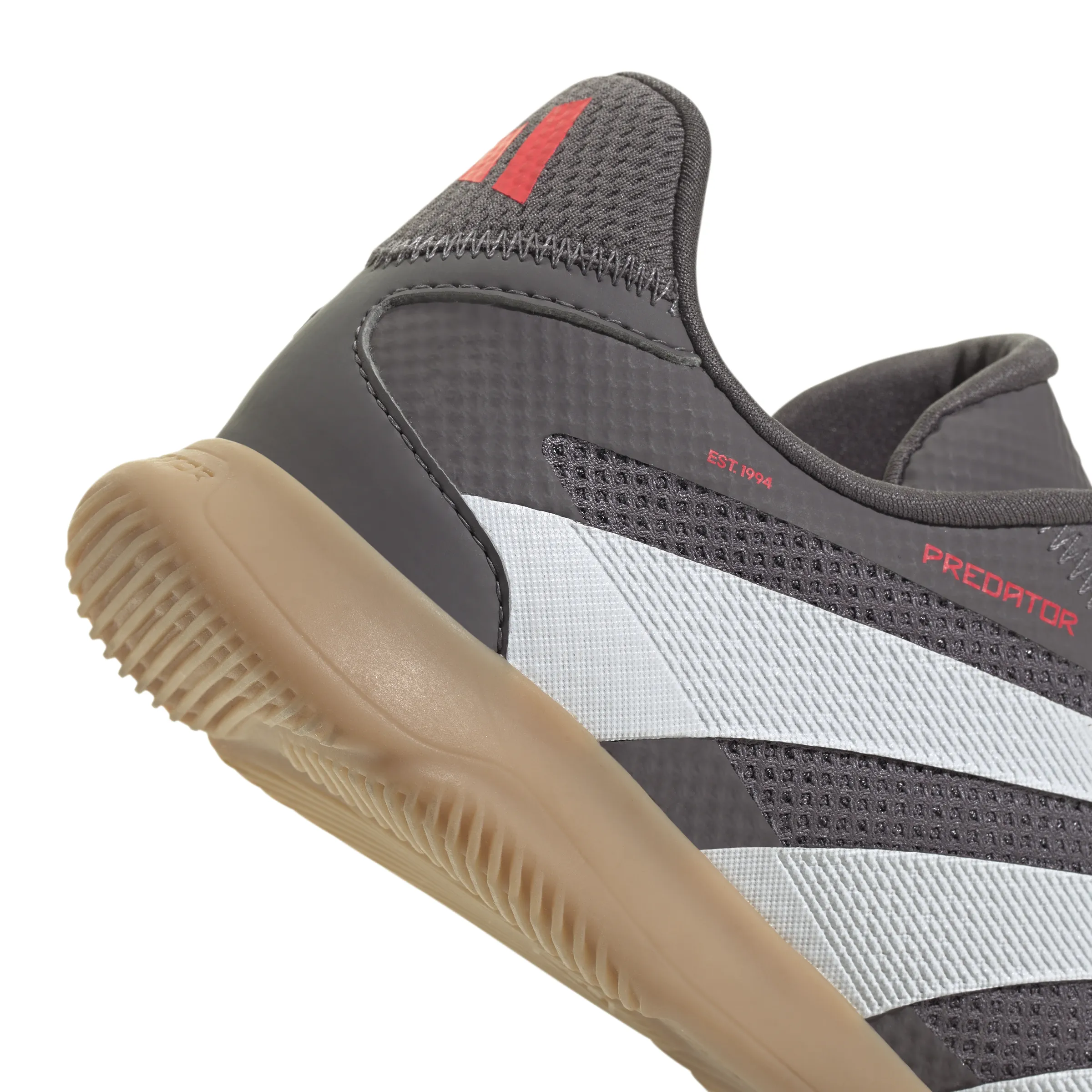 adidas Junior Predator League IN Chaussures de Football en Salle - gris strata/blanc ftwr/rouge lucide