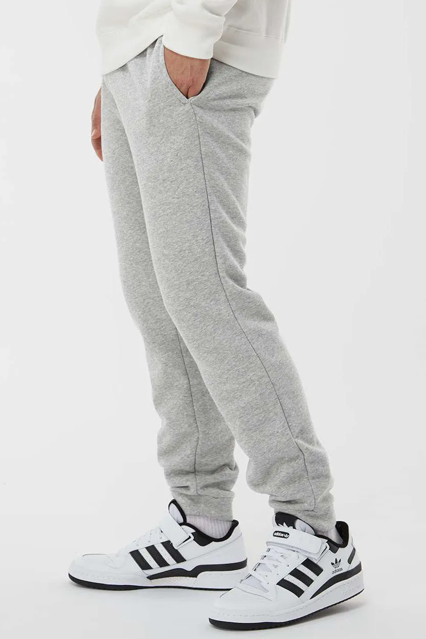 Pantalon de jogging en molleton Adidas pour homme avec poches - Gris chiné