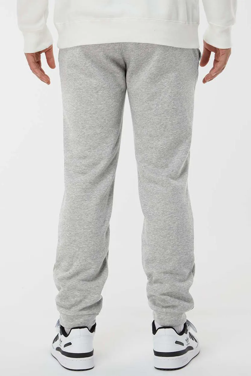 Pantalon de jogging en molleton Adidas pour homme avec poches - Gris chiné