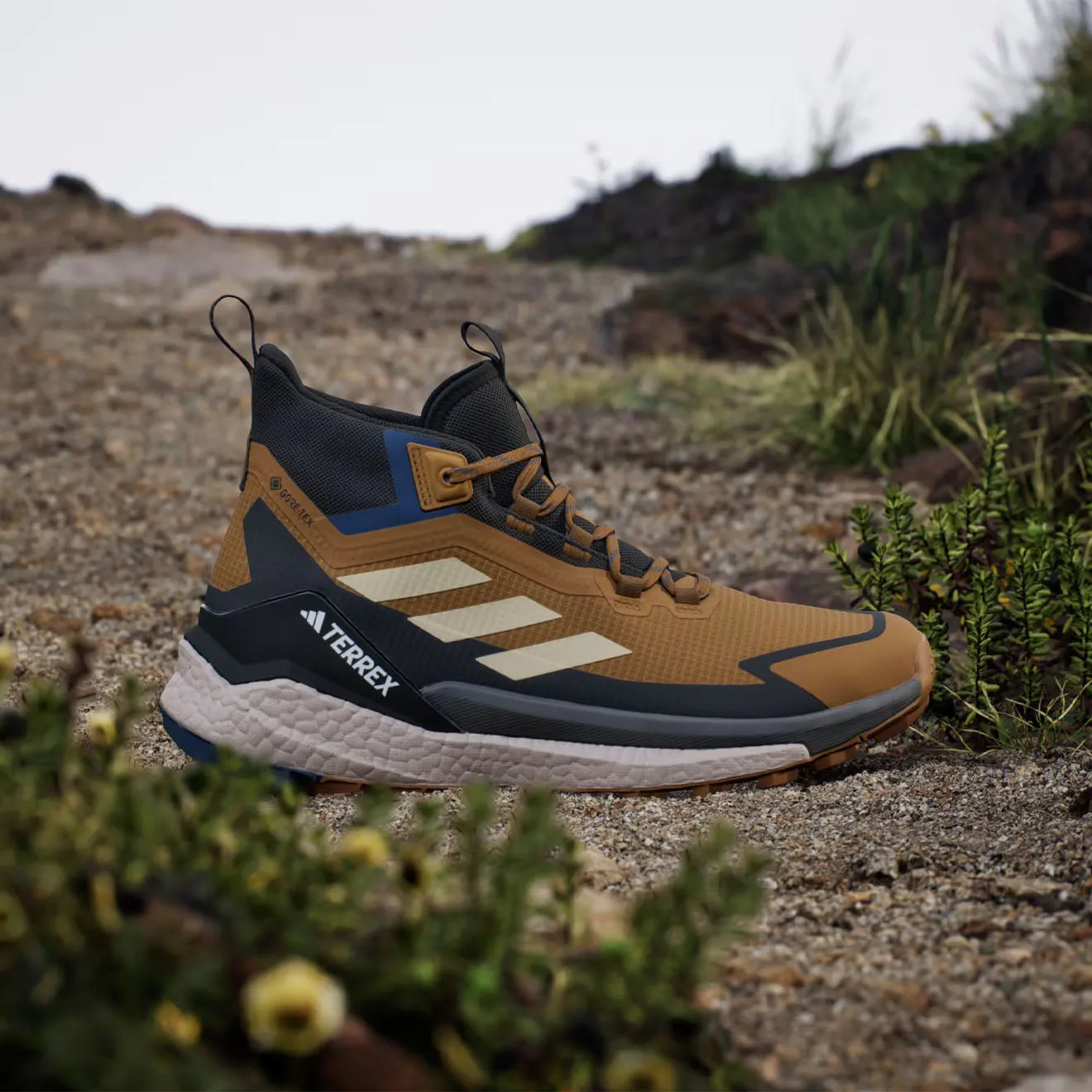 Chaussures Adidas Terrex Free Hiker 2 Marron / Noir / Bleu