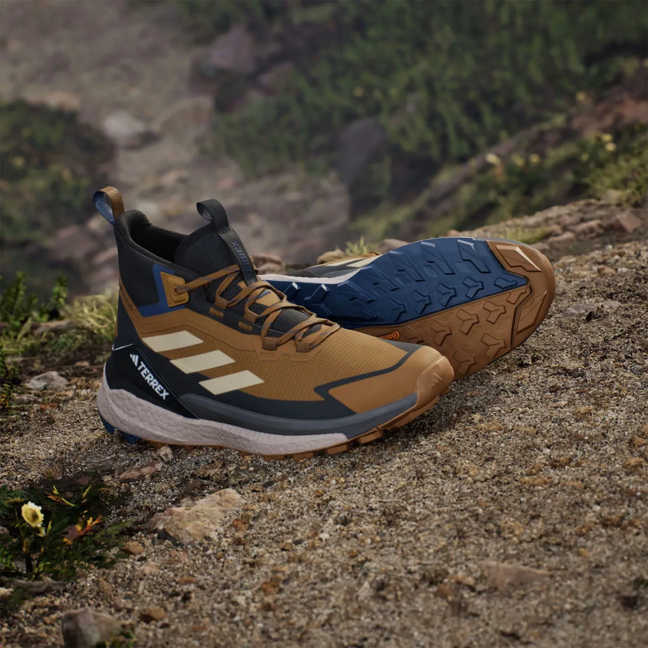 Chaussures Adidas Terrex Free Hiker 2 Marron / Noir / Bleu