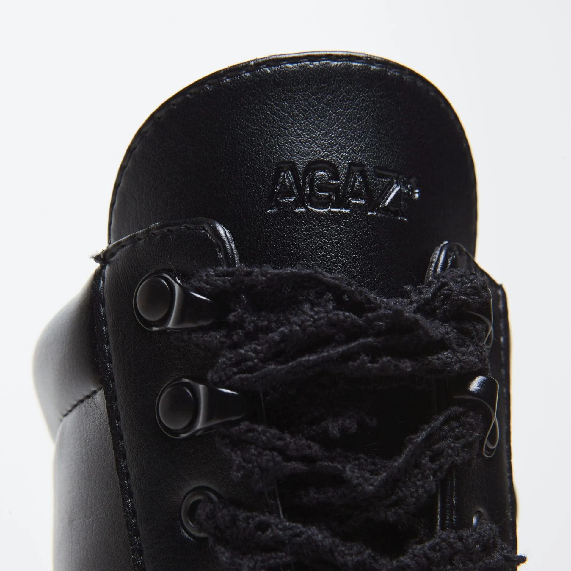Bottes à lacets en similicuir vegan Aga | Noir