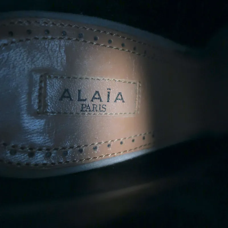 Bottes de randonnée Alaia Plateforme en daim marron Taille 38 Bottes à lacets cheville