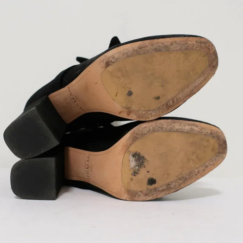 Bottes chelsea Alexandre Birman Lorraine en daim noir avec nœuds en velours taille 37.5