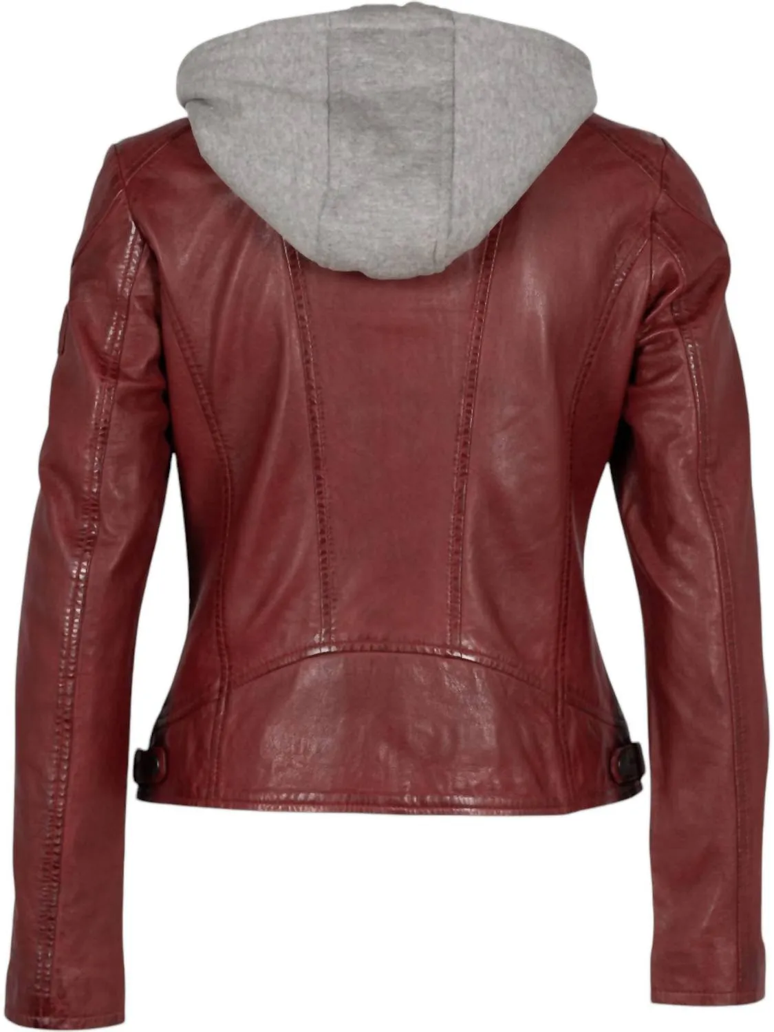Veste en cuir Allice Rf en rouge poussiéreux