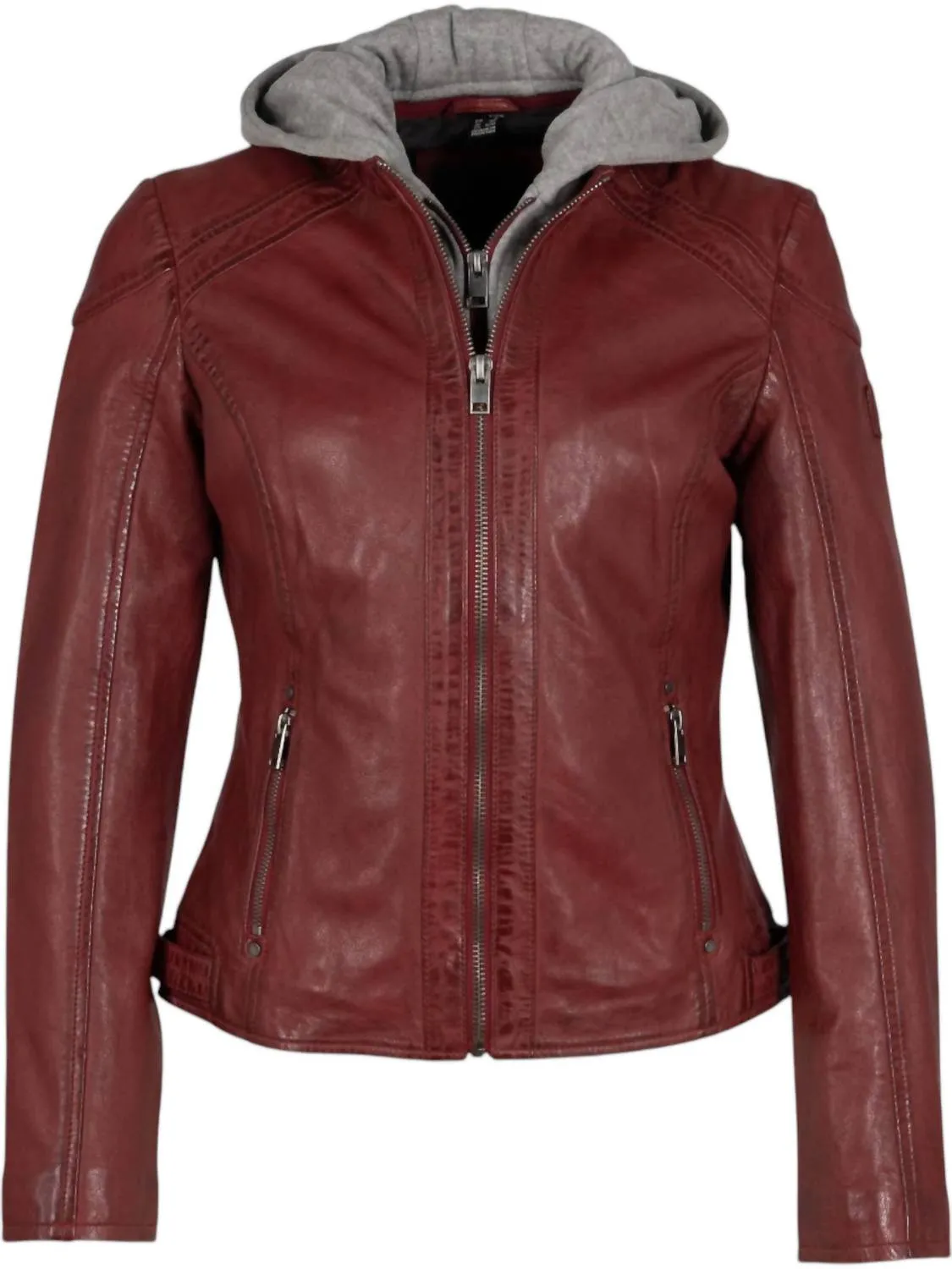 Veste en cuir Allice Rf en rouge poussiéreux