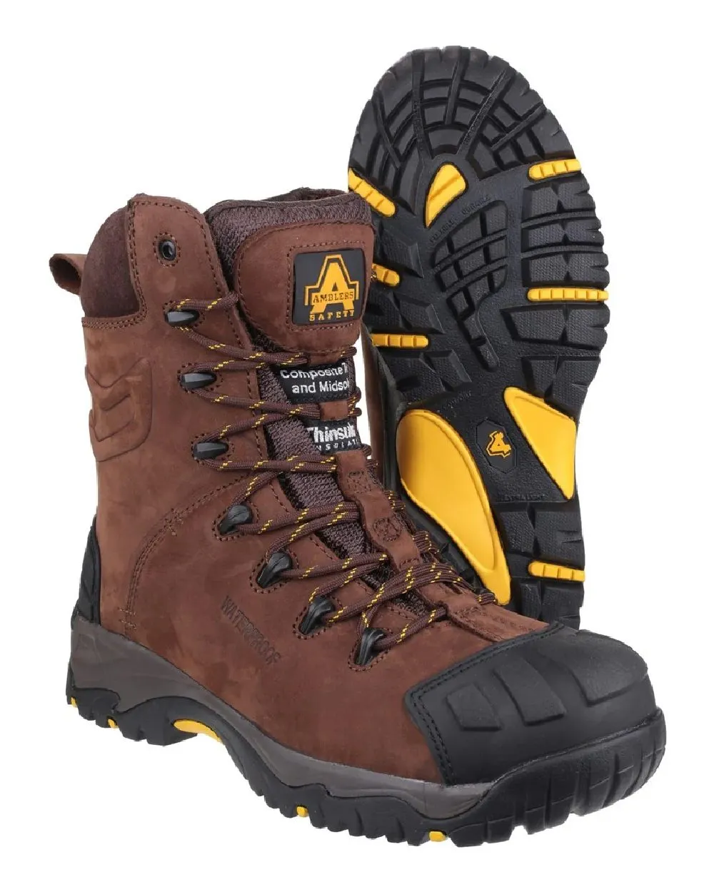 Bottes de sécurité imperméables AS995 Pillar Hi-Leg pour hommes Amblers Safety