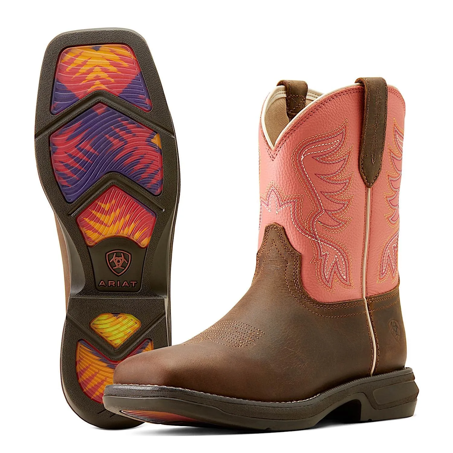 Bottes western courtes Ariat Women's Anthem Shortie Myra Honey Bee/Cosmic Coral Chaussures Ariat