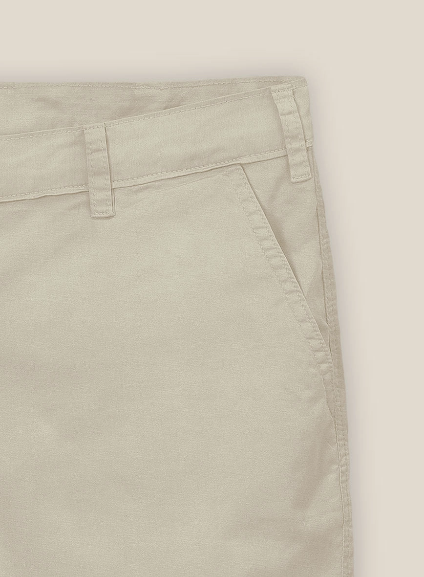 Army Khaki Stretch chino Shorts
