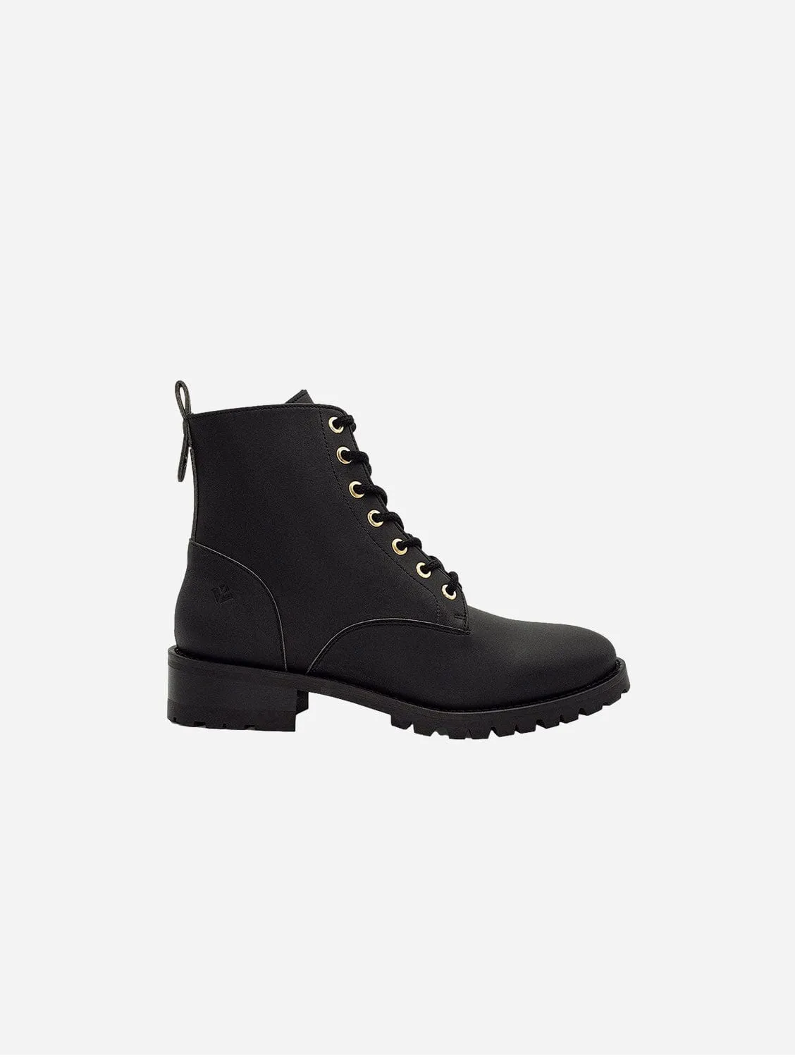 Bottes cheville vegan en similicuir céréales pour femme Athena | Noir