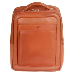 Bags Mancini Mancini Leather Backpack for 15.6" Laptop / Tablet, 12" x 5.25" x 15", Cognac