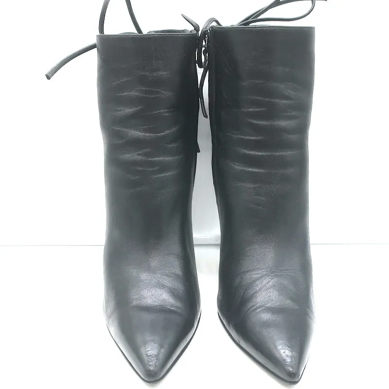 Balenciaga Bottines à lacets avec clous géants en cuir noir taille 40