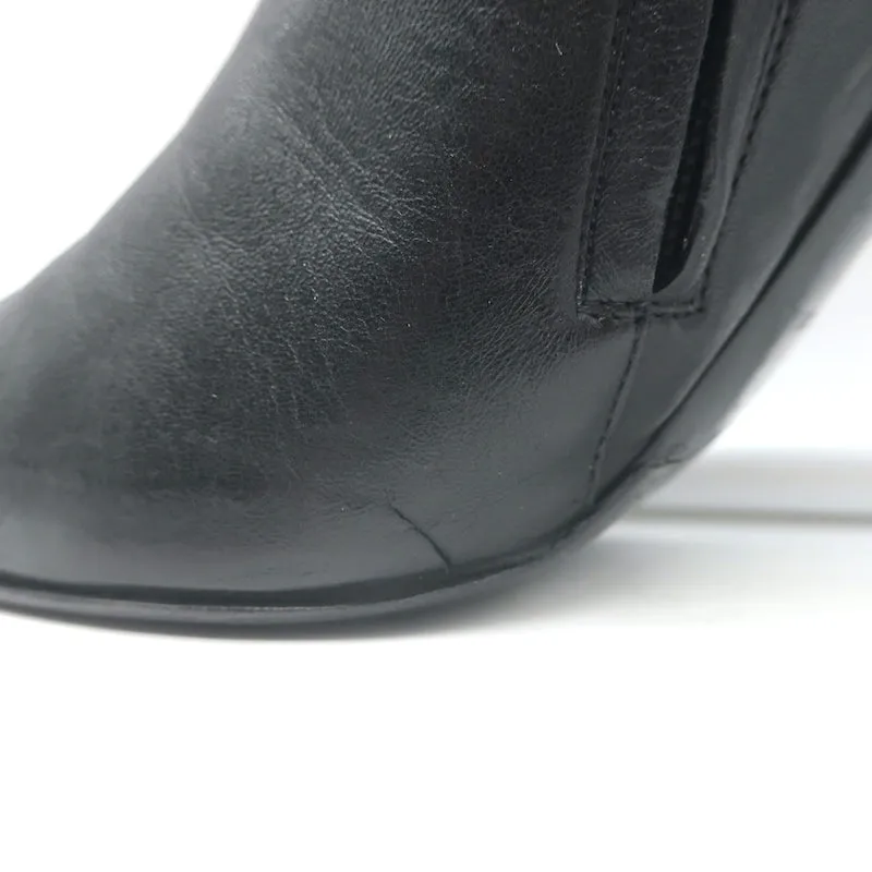 Balenciaga Bottines à lacets avec clous géants en cuir noir taille 40