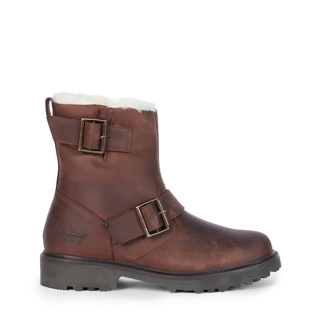 Bottes moto Derwent pour femmes Barbour marron