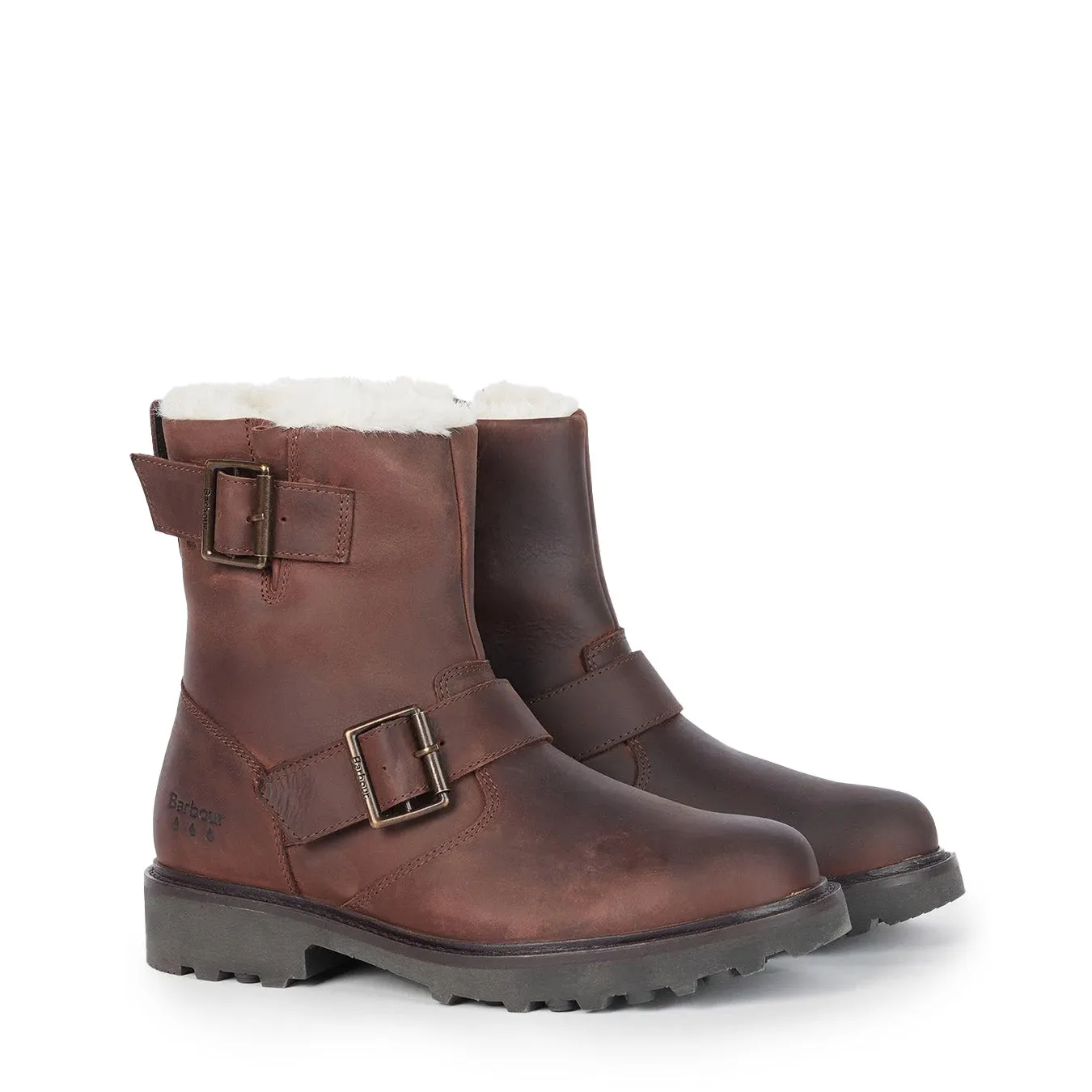 Bottes moto Derwent pour femmes Barbour marron