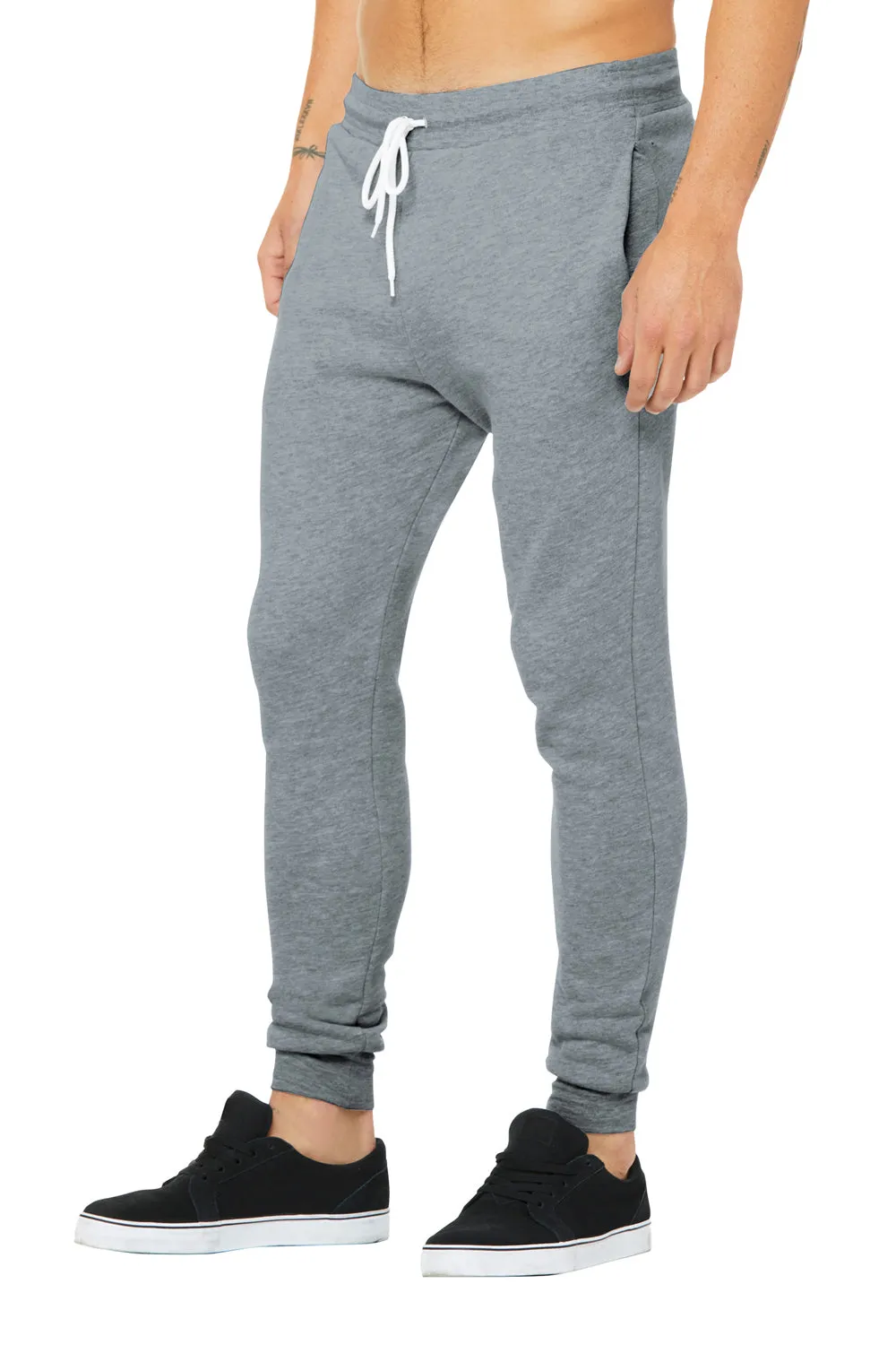 Bella   Canvas Pantalon de jogging pour homme avec poches - Gris chiné