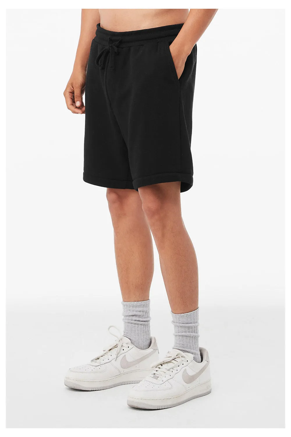Bella   Canvas Shorts Homme avec Poches - Noir