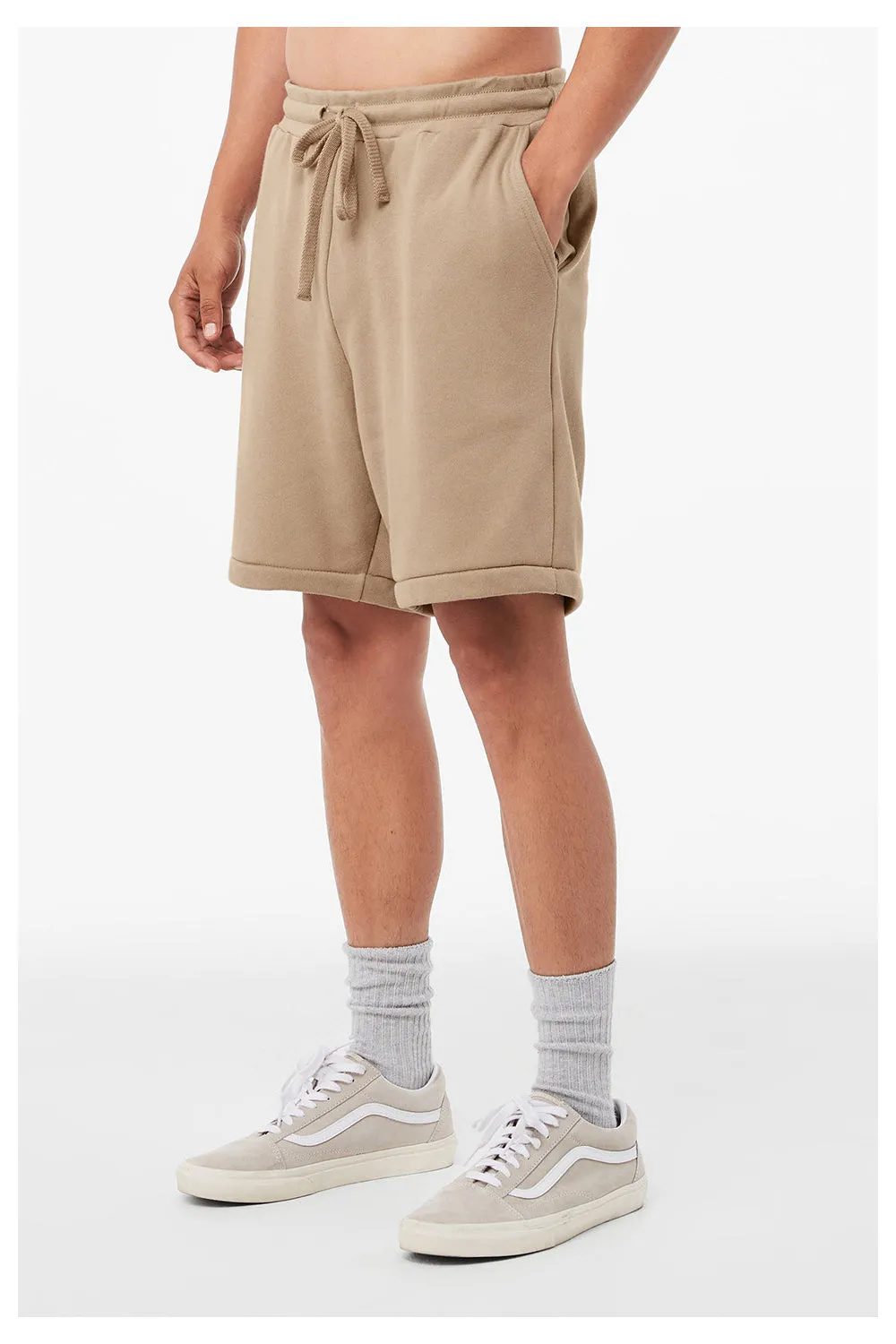 Bella   Canvas Shorts Homme avec Poches - Beige