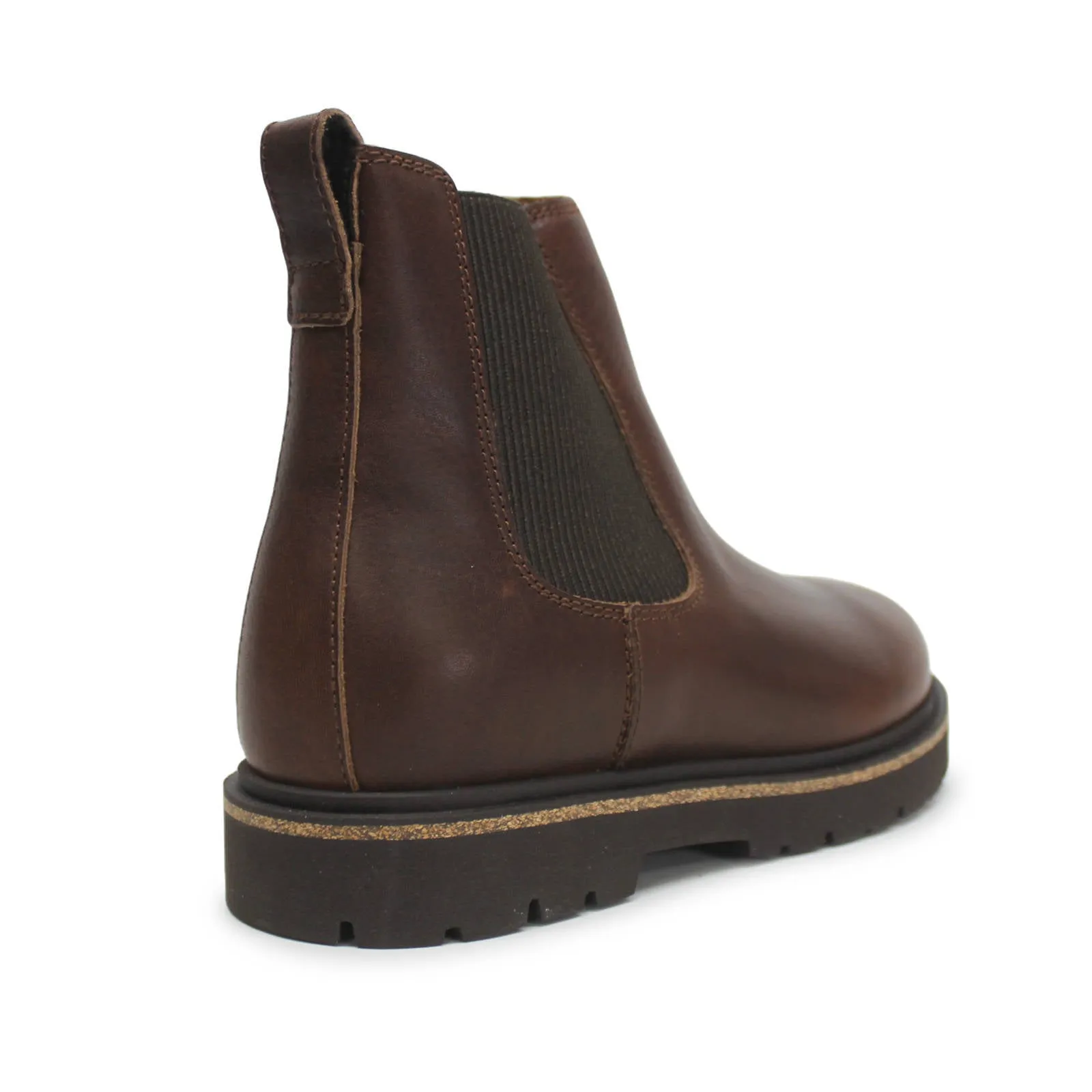 Bottes Chelsea Femme Birkenstock Highwood Slip On Mi-Hauteur en Cuir Naturel