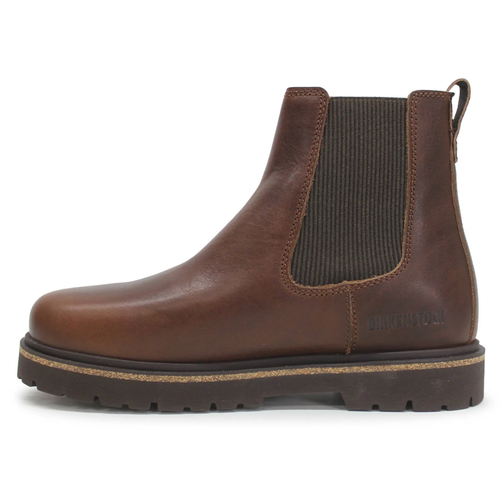 Bottes Chelsea Femme Birkenstock Highwood Slip On Mi-Hauteur en Cuir Naturel