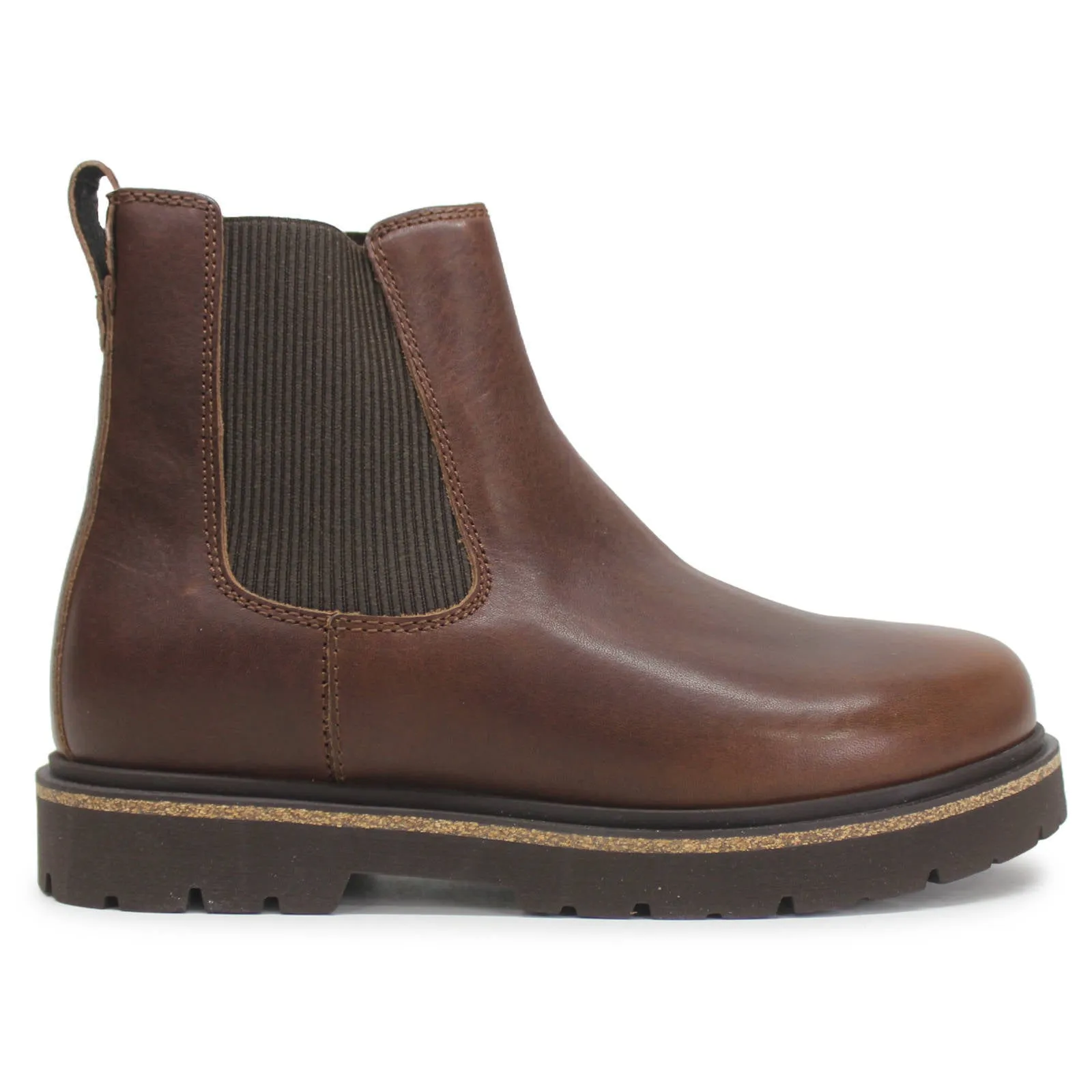 Bottes Chelsea Femme Birkenstock Highwood Slip On Mi-Hauteur en Cuir Naturel