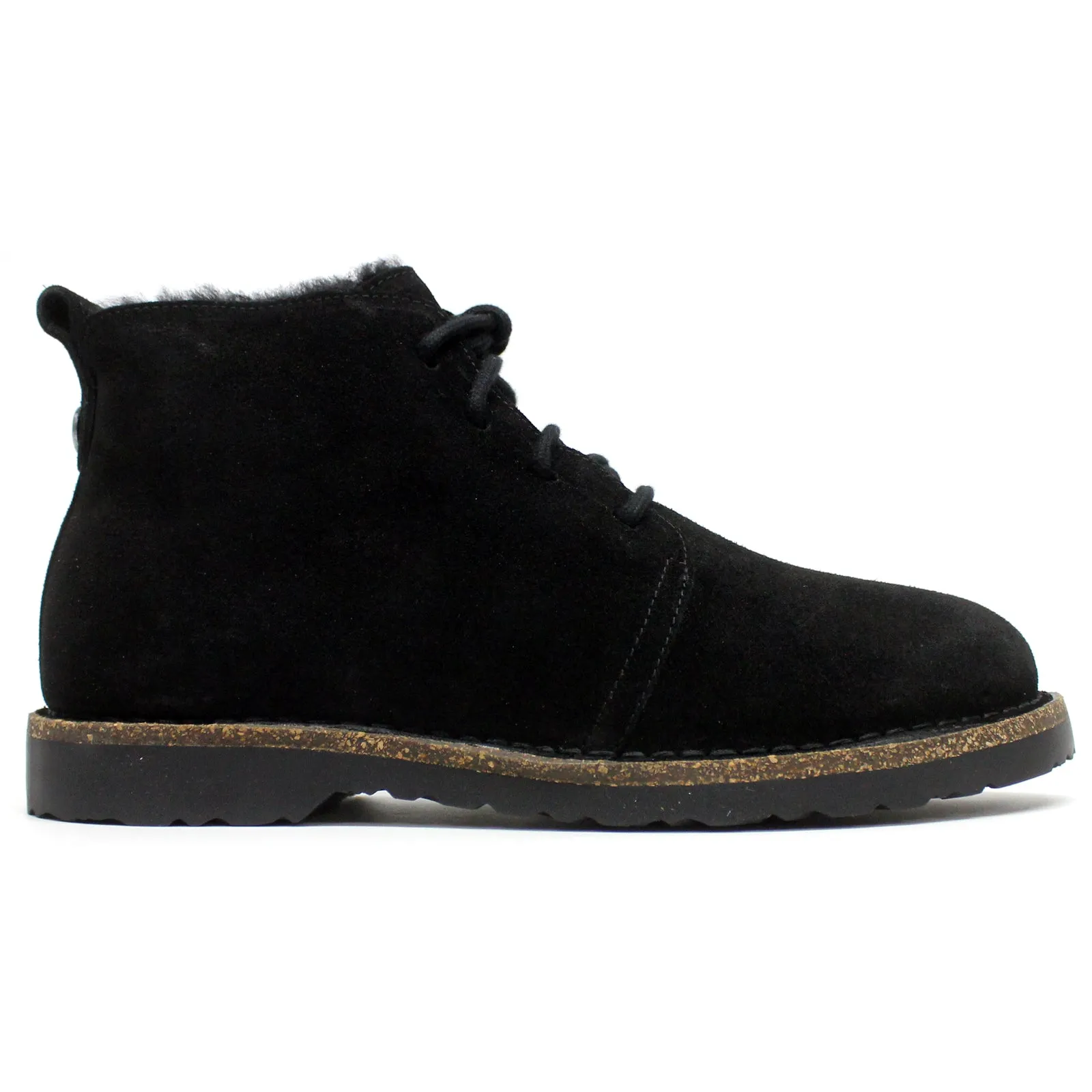 Bottes chevilles unisexes Birkenstock Uppsala Mid en daim doublé de shearling