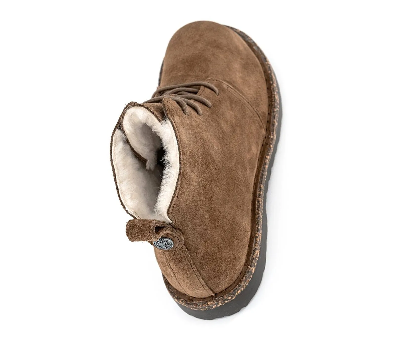 Bottes chevilles unisexes Birkenstock Uppsala Mid en daim doublé de shearling