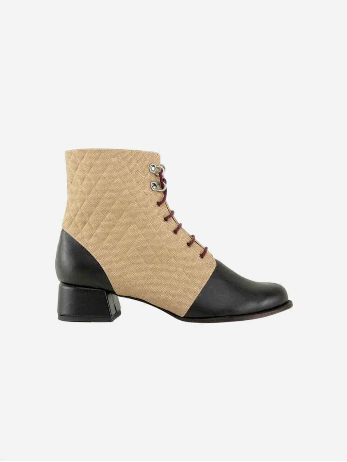 Bottes chelsea en simili-cuir vegan Blanca à lacets | Pierre