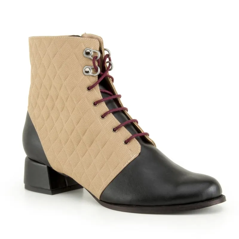 Bottes chelsea en simili-cuir vegan Blanca à lacets | Pierre