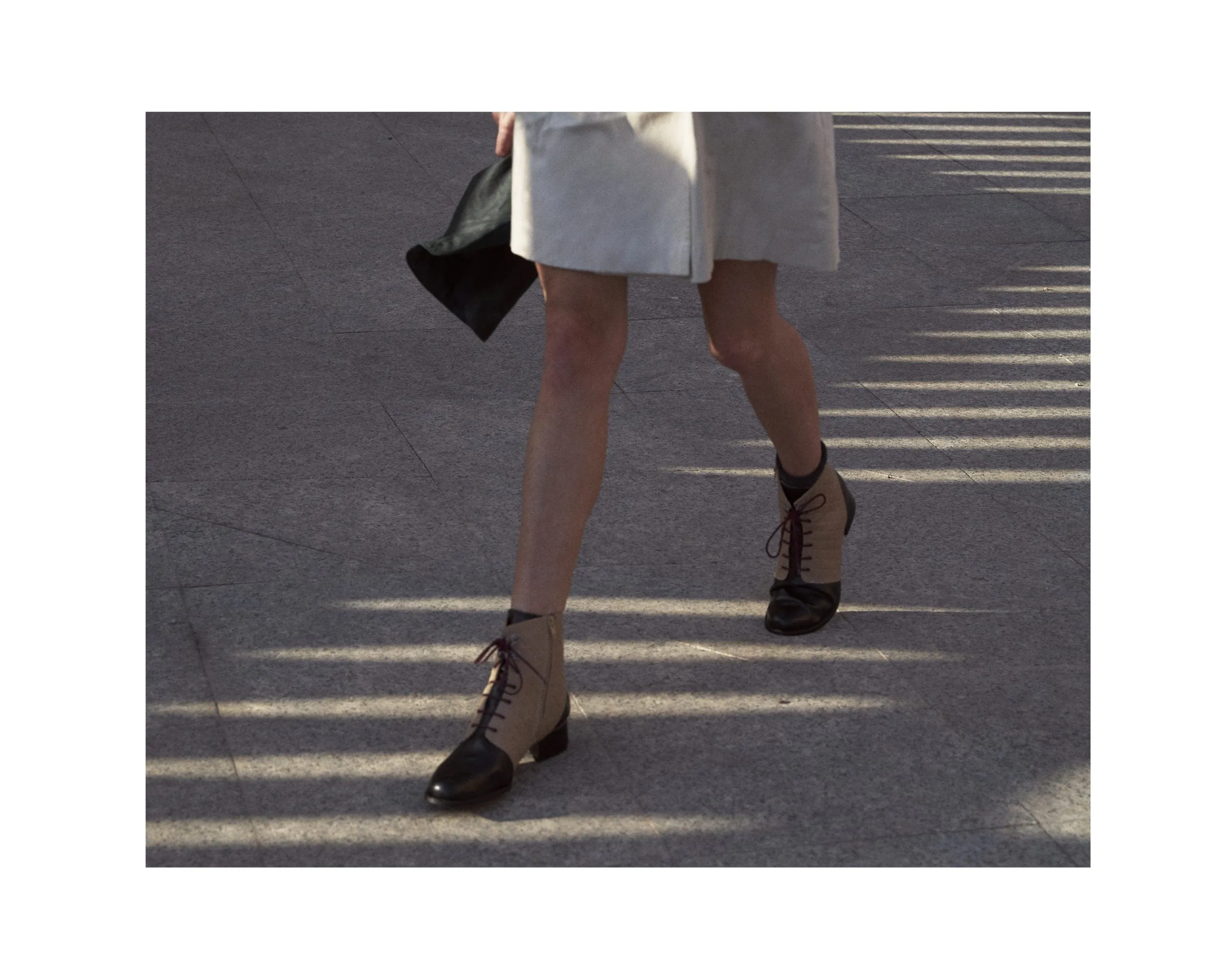Bottes chelsea en simili-cuir vegan Blanca à lacets | Pierre