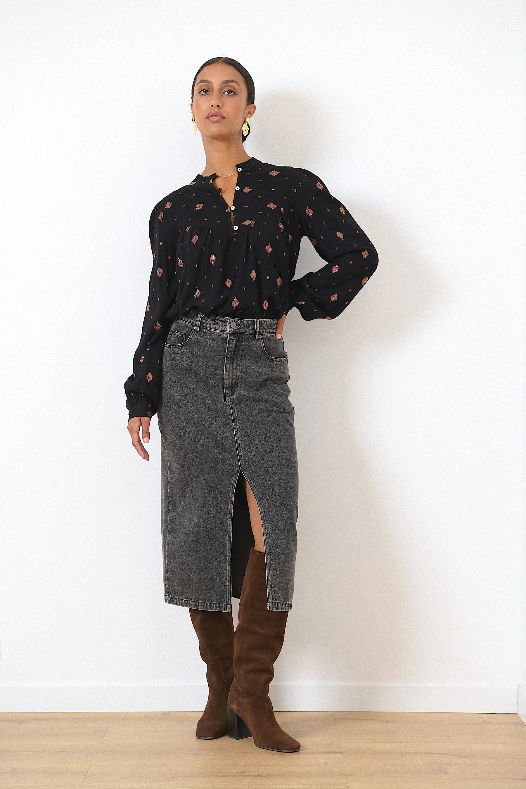 Blouse Perle Noir