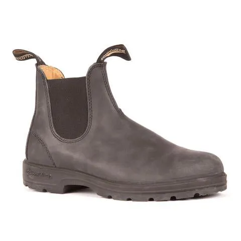 Blundstone 587 - Classique Rustique Noir Doublé Cuir