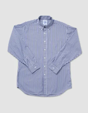 BOLD STRIPE LONG SLEEVE SHIRT - NAVY