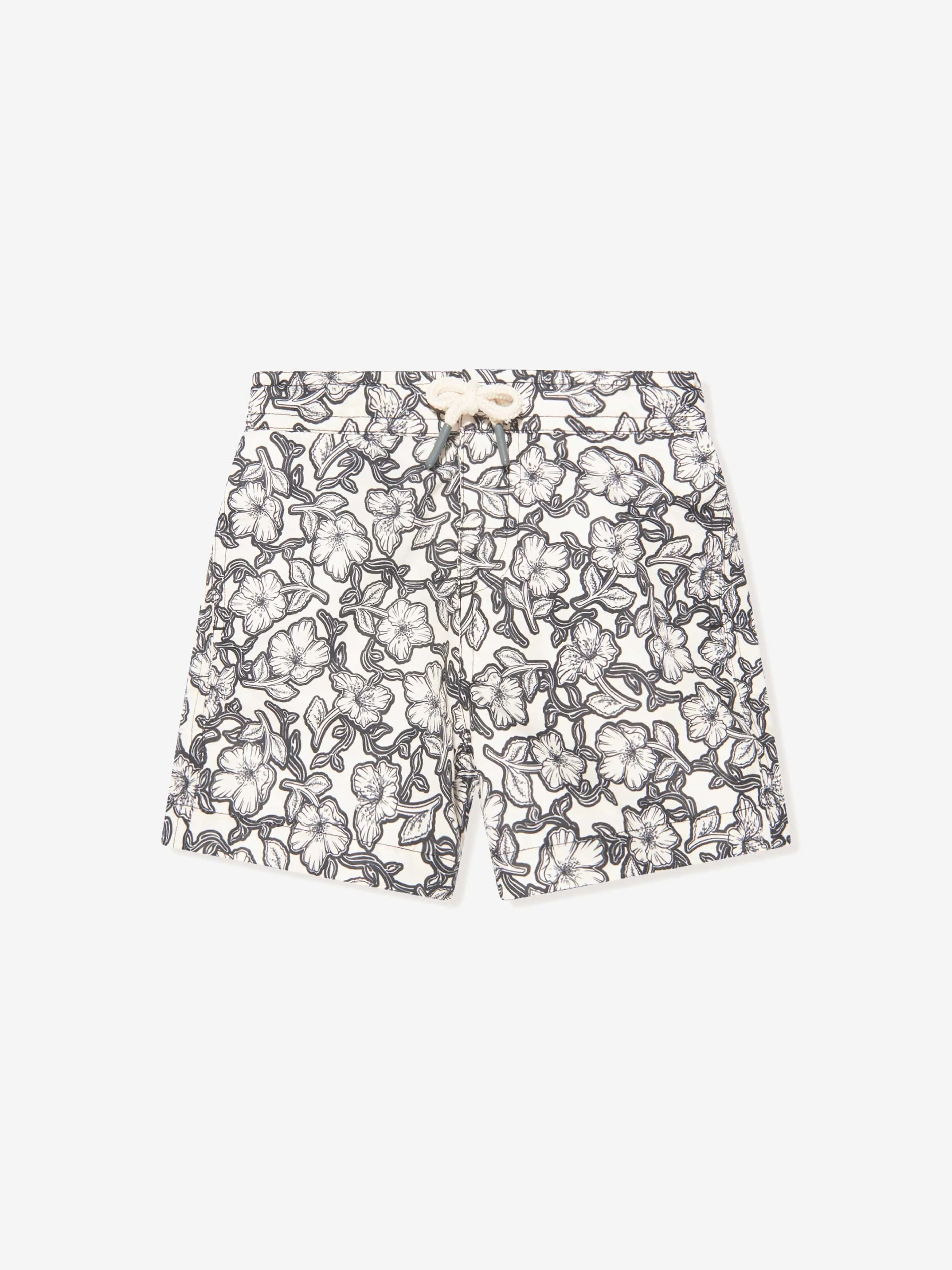 Bonpoint Short de Bain Floral pour Garçon en Noir
