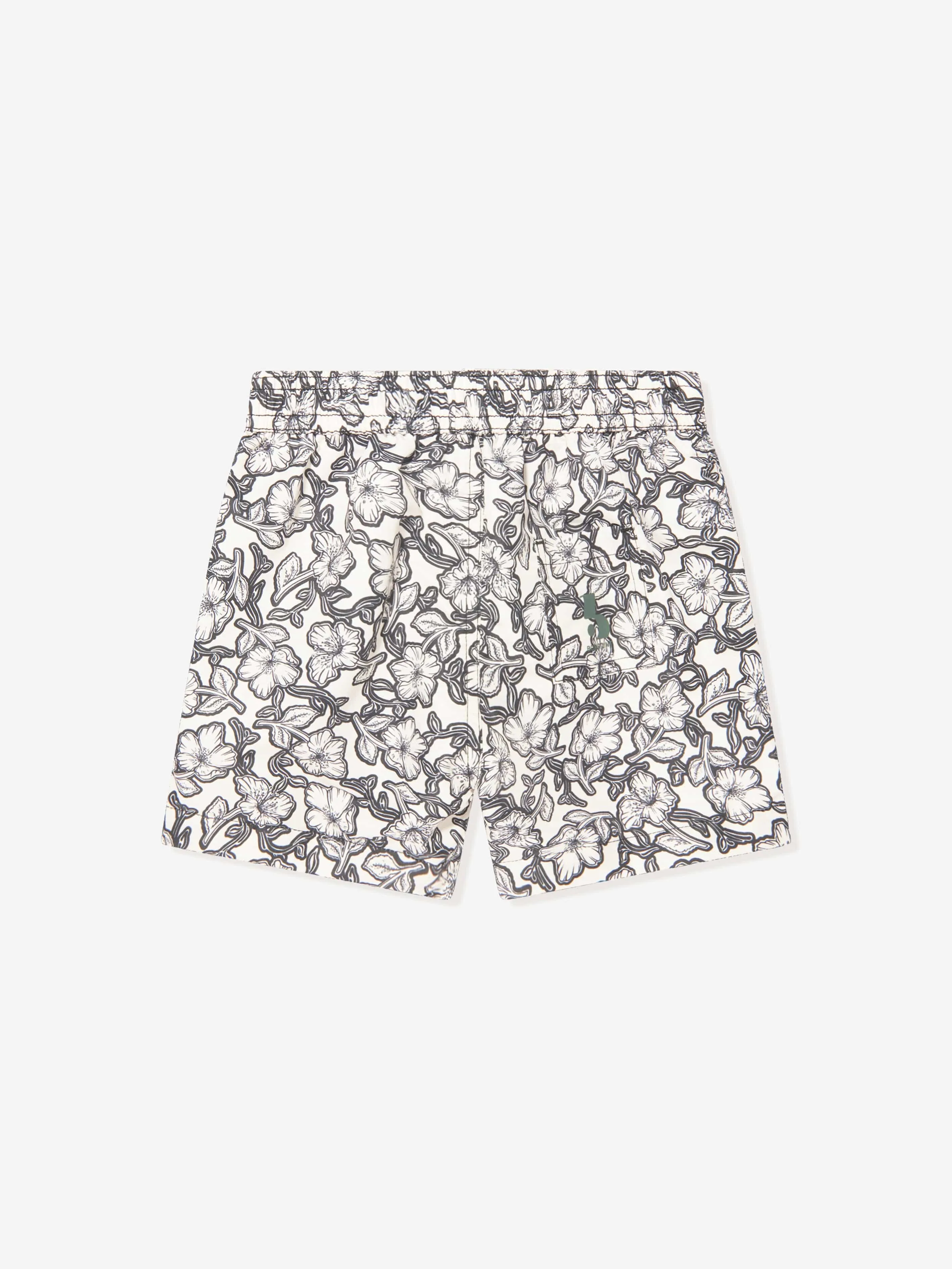 Bonpoint Short de Bain Floral pour Garçon en Noir