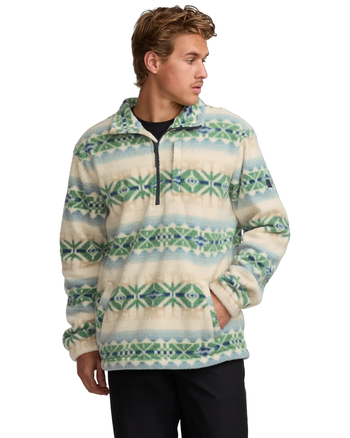 Veste polaire Boundary Mock 1/2 zip en chino