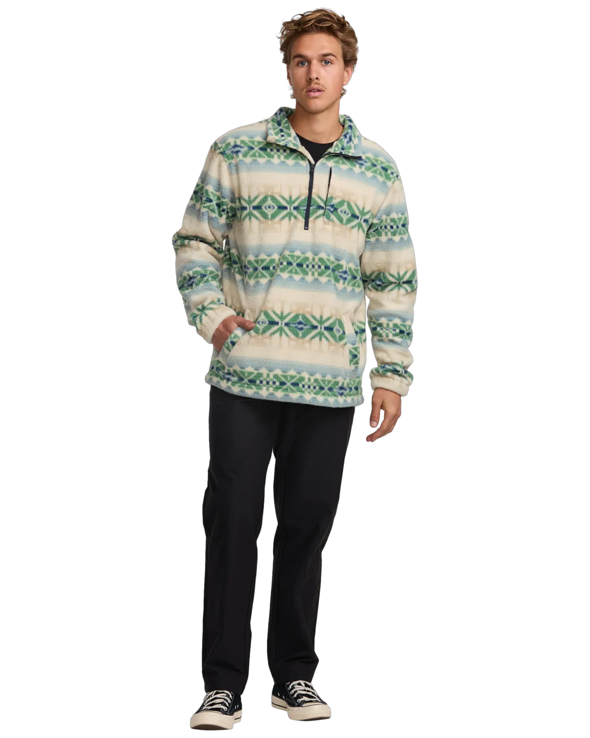 Veste polaire Boundary Mock 1/2 zip en chino