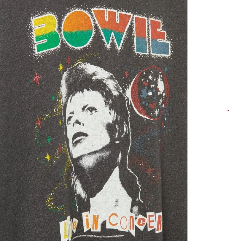 T-shirt Rock and Roll Bowie Live In Concert par Junk Food