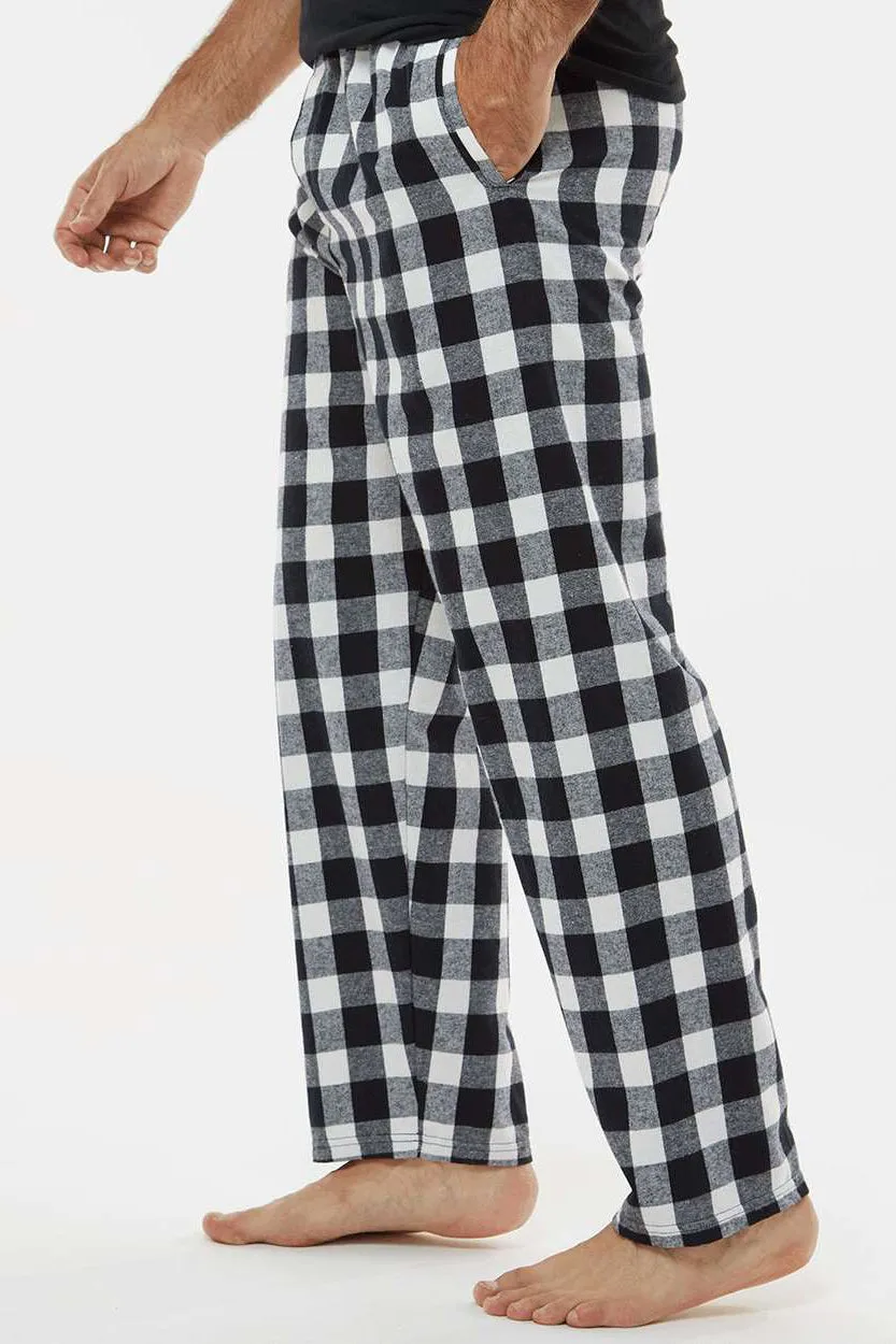 Boxercraft Pantalon en flanelle pour hommes Harley avec poches - Buffalo à carreaux noir et blanc