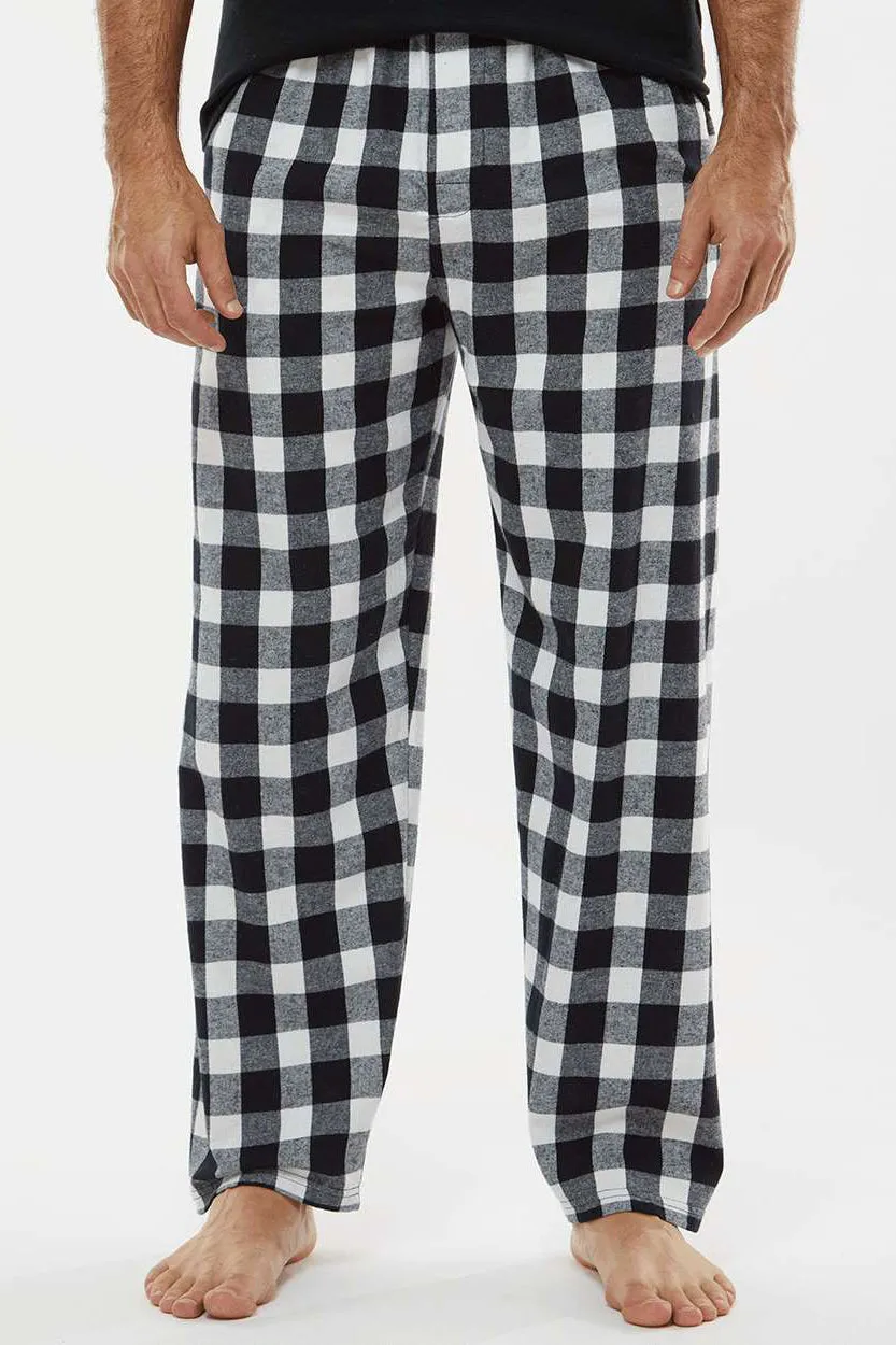 Boxercraft Pantalon en flanelle pour hommes Harley avec poches - Buffalo à carreaux noir et blanc