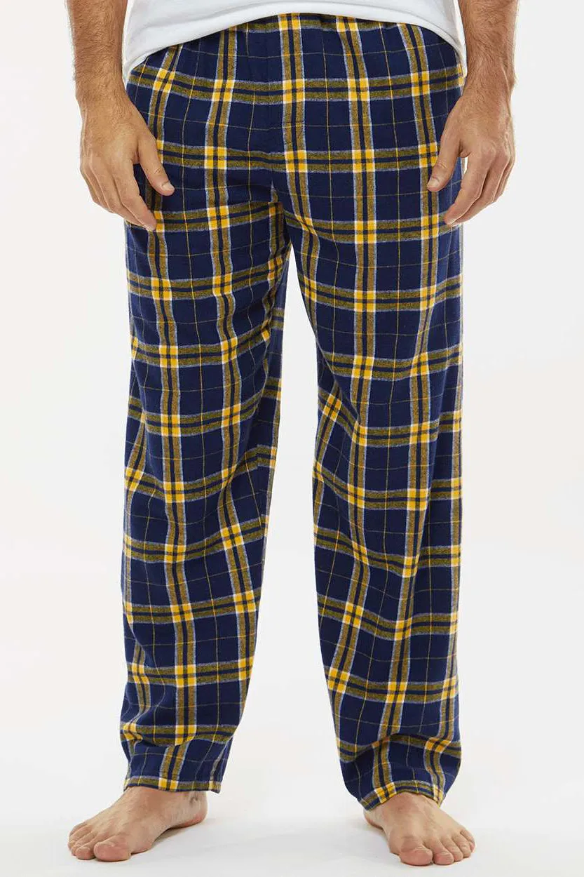 Pantalon en flanelle Harley pour hommes Boxercraft avec poches - Bleu marine/Or