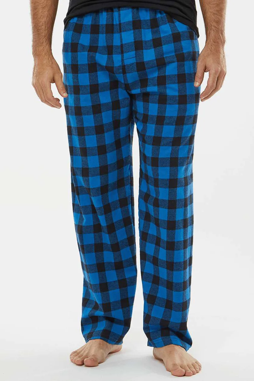 Pantalon en flanelle Harley pour hommes Boxercraft avec poches - Bleu royal/Buffle noir