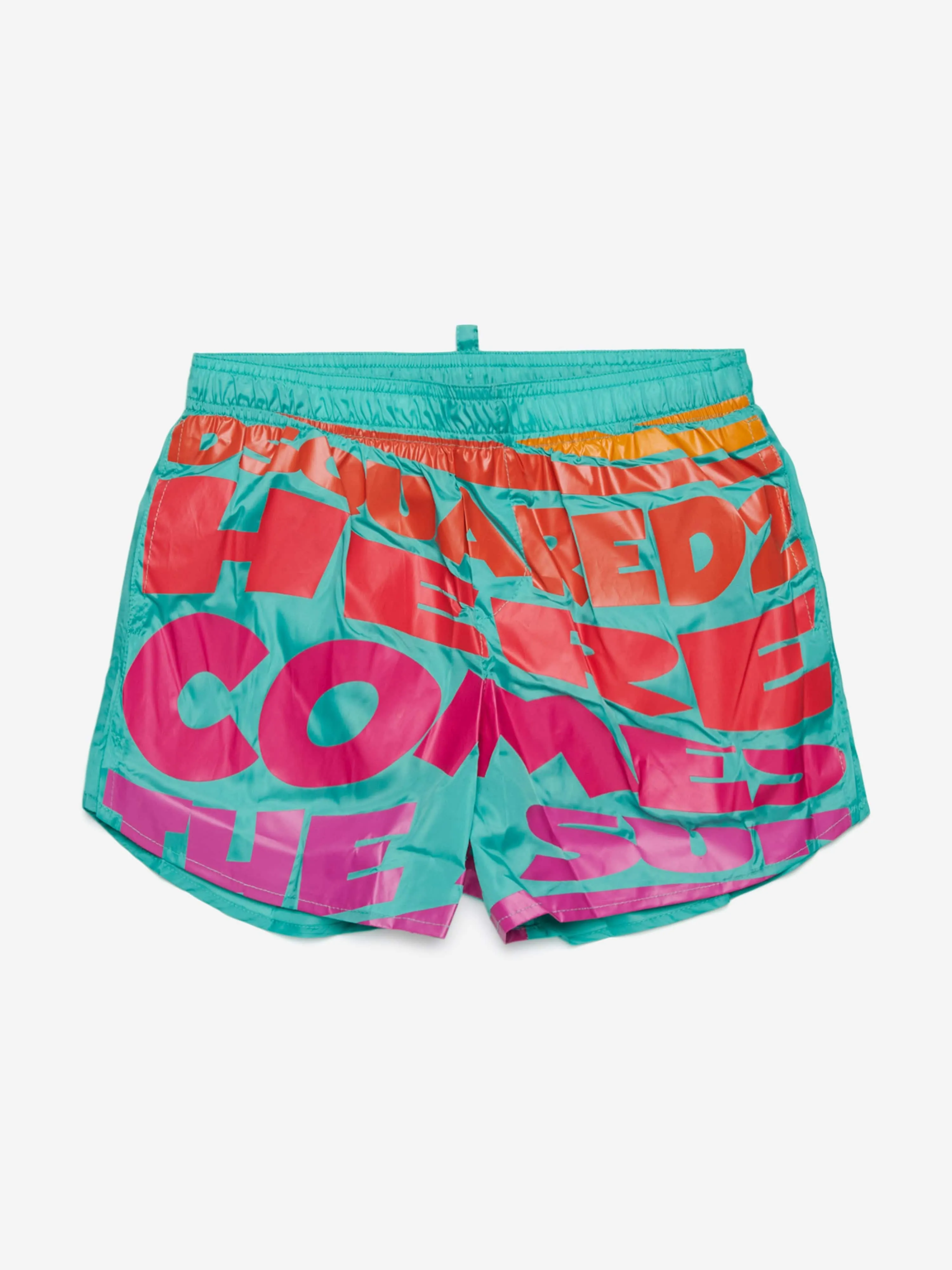 Short de bain Here Comes The Sun pour garçons en vert